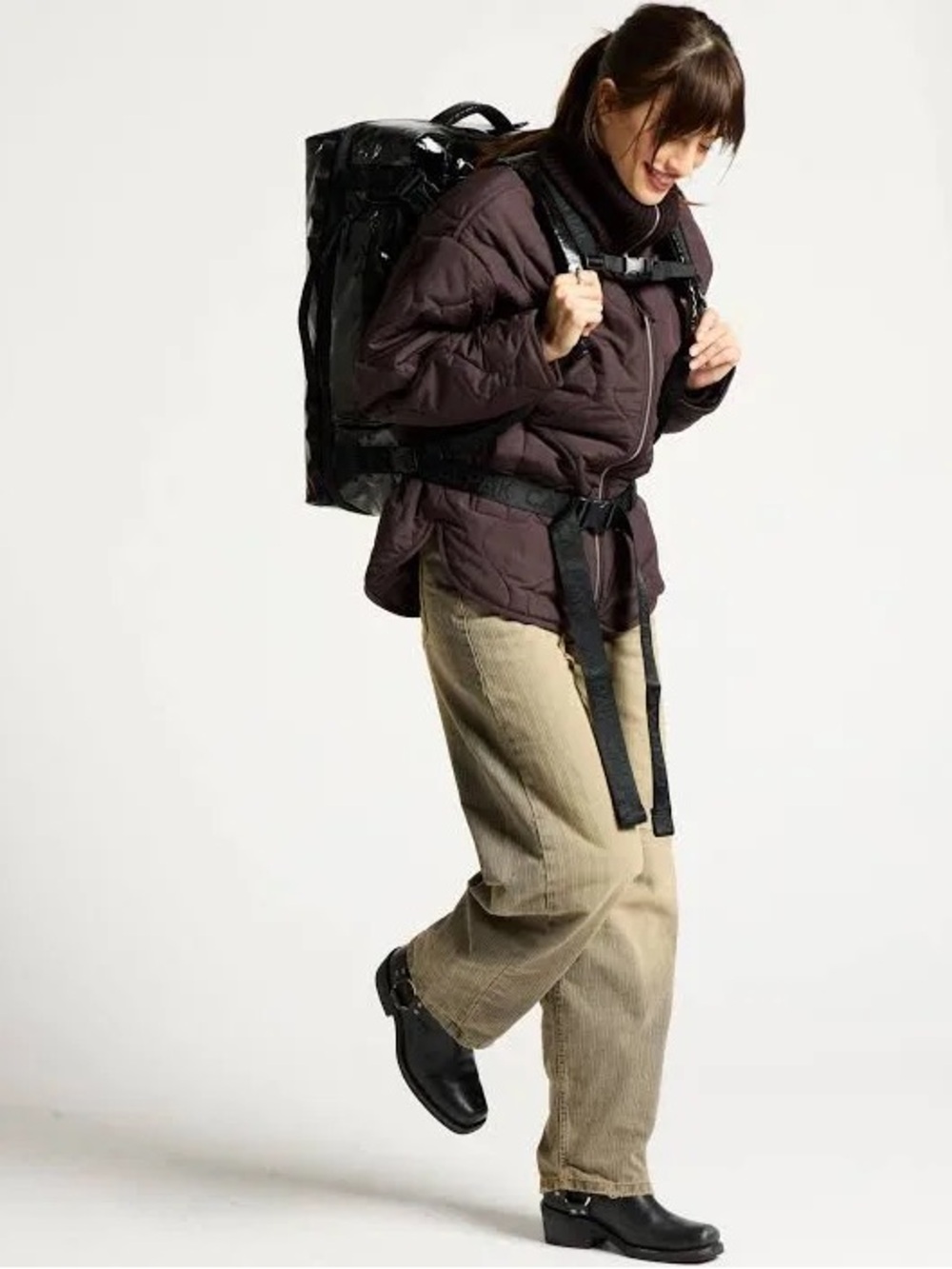 Calpak Glossy Black Travel Duffel
